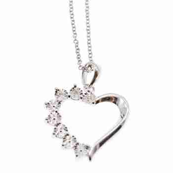 Sky Jewelry Серебряная Цепочка с Кулоном Италия *Сердце