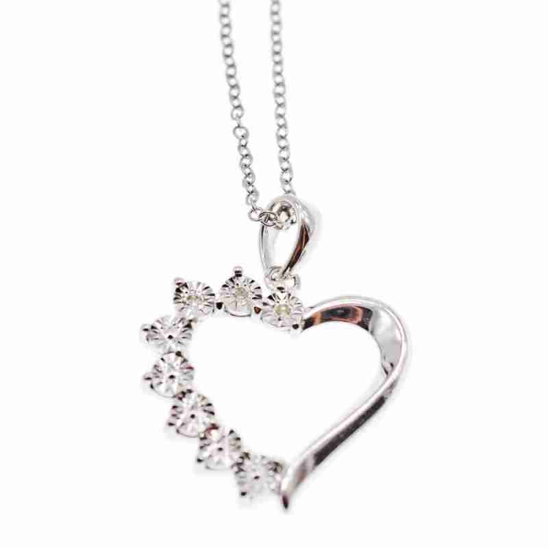 Sky Jewelry Серебряная Цепочка с Кулоном Италия *Сердце