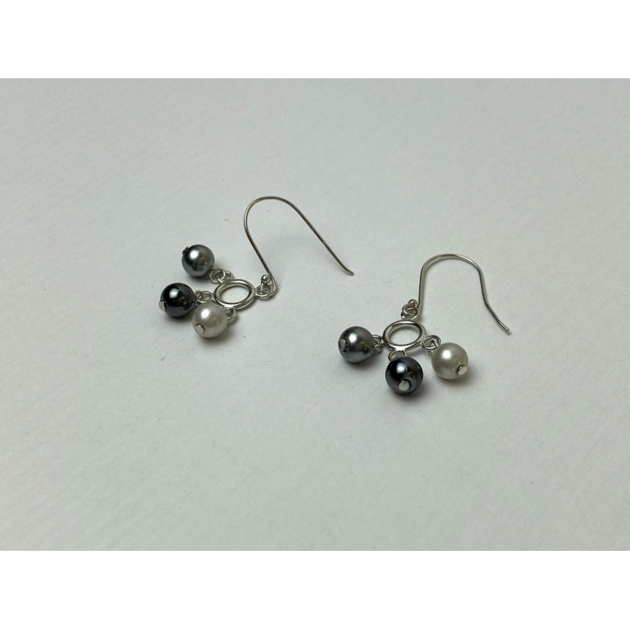 Sky Jewelry Серебряные Серьги с Жемчугом  925 проба