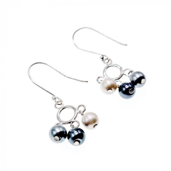 Sky Jewelry Серебряные Серьги с Жемчугом  925 проба