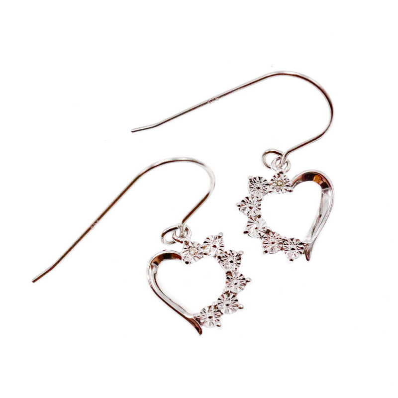 Sky Jewelry Серебряные Серьги  *Сердце*