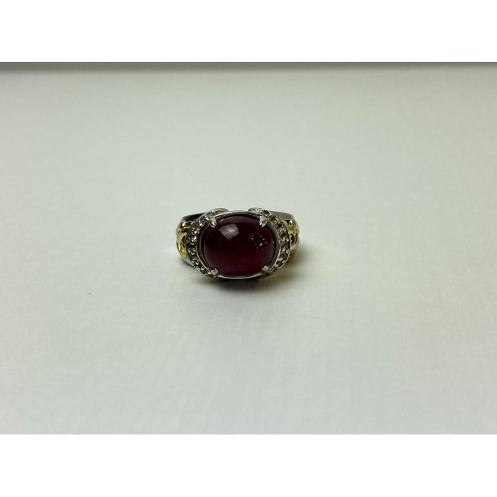 Sky Jewelry Серебряное Кольцо со вставками из позолоты  Розовая Шпинель