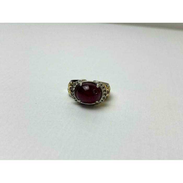 Sky Jewelry Серебряное Кольцо со вставками из позолоты  Розовая Шпинель