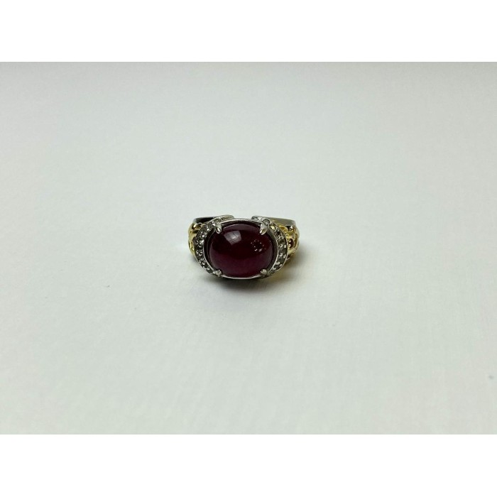 Sky Jewelry Серебряное Кольцо со вставками из позолоты  Розовая Шпинель