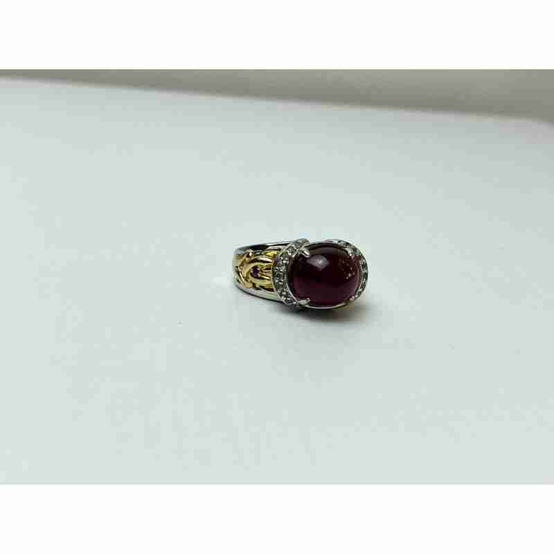 Sky Jewelry Серебряное Кольцо со вставками из позолоты  Розовая Шпинель