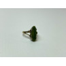 Sky Jewelry Серебряное Кольцо в позолоте  с зеленым  Агатом
