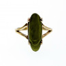 Sky Jewelry Серебряное Кольцо в позолоте  с зеленым  Агатом
