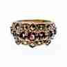 Sky Jewelry Серебряное Кольцо с камнями Иолит и Марказит