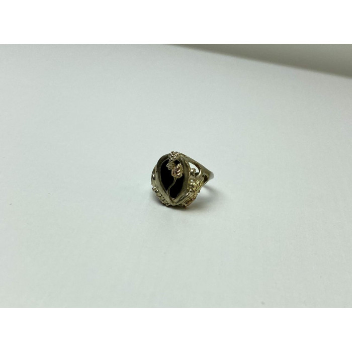 Sky Jewelry Серебряное Кольцо с Черным Ониксом 925 проба