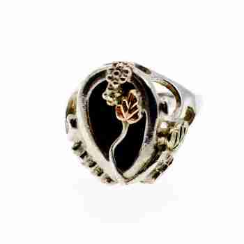 Sky Jewelry Серебряное Кольцо с Черным Ониксом 925 проба