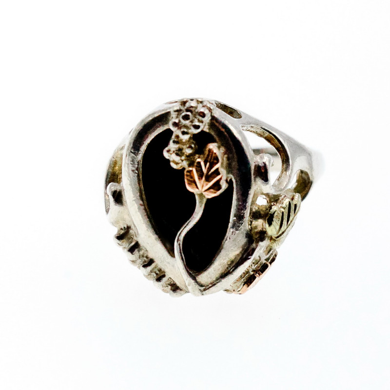 Sky Jewelry Серебряное Кольцо с Черным Ониксом 925 проба