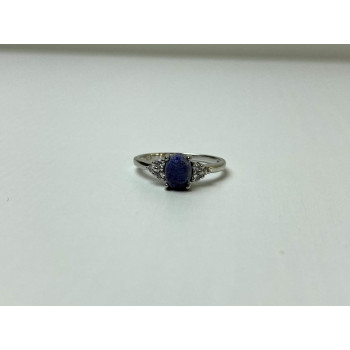 Sky Jewelry Серебряное Кольцо  с камнем Содалит и Гошенит (Берилл)