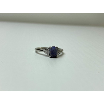 Sky Jewelry Серебряное Кольцо  с камнем Содалит и Гошенит (Берилл)