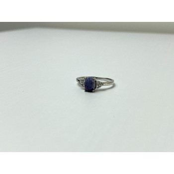 Sky Jewelry Серебряное Кольцо  с камнем Содалит и Гошенит (Берилл)