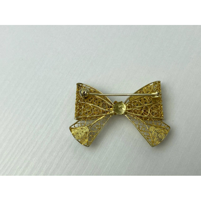 Sky Jewelry Брошь в позолоте *Бантик