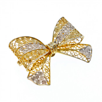 Sky Jewelry Брошь в позолоте *Бантик