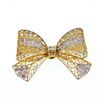 Sky Jewelry Брошь в позолоте *Бантик