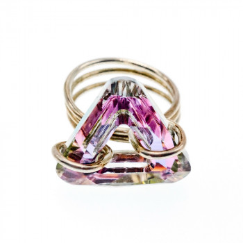 Sky Jewelry Стильное Серебряное Кольцо с Ювелирным Стеклом