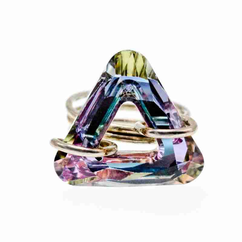 Sky Jewelry Стильное Серебряное Кольцо с Ювелирным Стеклом