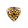 Sky Jewelry Серебряное Кольцо в позолоте  с Цитрином