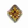 Sky Jewelry Серебряное Кольцо в позолоте  с Цитрином