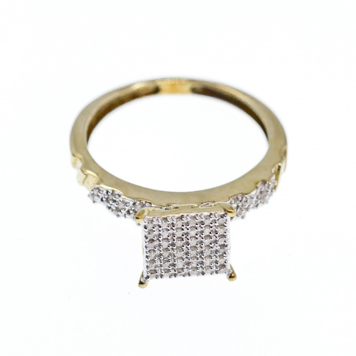 Sky Jewelry Золотое Кольцо 10К (417 проба) с Бриллиантами