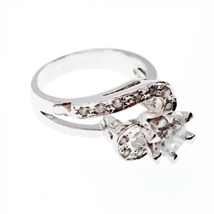 Sky Jewelry Серебряное Кольцо 925 пробы с Фианитами  *Блеск*