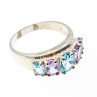 Sky Jewelry Серебряное Кольцо с камнями Танзанит и голубая Шпинель