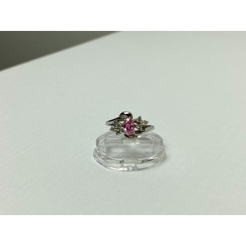 Sky Jewelry Серебряное Кольцо с Морганитом и Фианитами