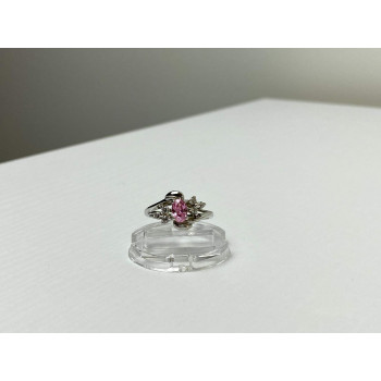 Sky Jewelry Серебряное Кольцо с Морганитом и Фианитами