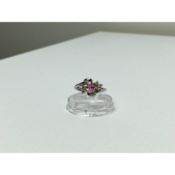 Sky Jewelry Серебряное Кольцо с Морганитом и Фианитами