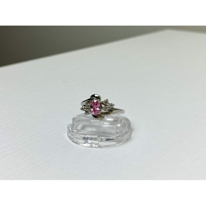 Sky Jewelry Серебряное Кольцо с Морганитом и Фианитами