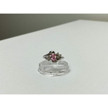 Sky Jewelry Серебряное Кольцо с Морганитом и Фианитами