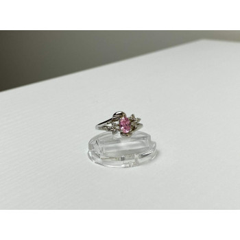 Sky Jewelry Серебряное Кольцо с Морганитом и Фианитами