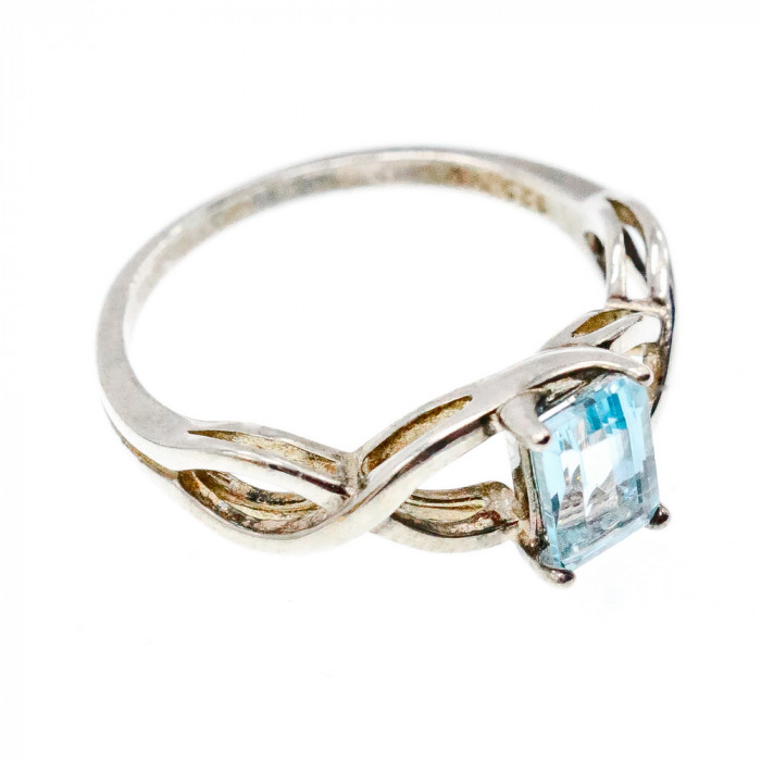 Sky Jewelry Серебряное Кольцо с камнем Голубая Шпинель 925 проба