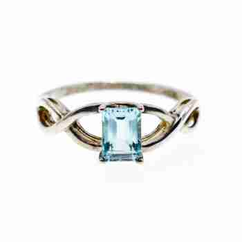 Sky Jewelry Серебряное Кольцо с камнем Голубая Шпинель 925 проба