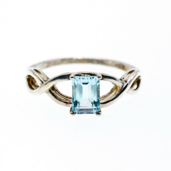 Sky Jewelry Серебряное Кольцо с камнем Голубая Шпинель 925 проба