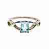 Sky Jewelry Серебряное Кольцо с камнем Голубая Шпинель 925 проба