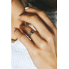 Sky Jewelry Золотое кольцо 10К (417 проба) с Аметистом и Бриллиантами  * Сердце Аметиста *