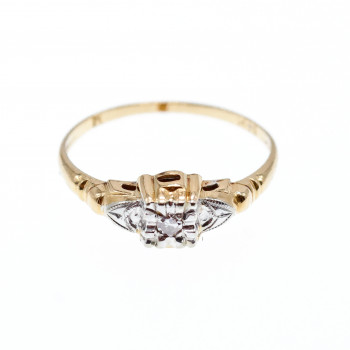 Sky Jewelry Золотое кольцо 14К (585 проба) с Бриллиантом