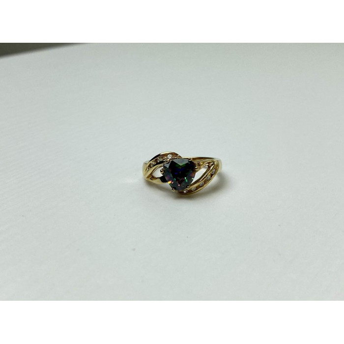 Sky Jewelry Серебряное Кольцо в позолоте с Александритом и Фианитами