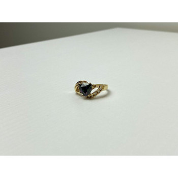 Sky Jewelry Серебряное Кольцо в позолоте с Александритом и Фианитами