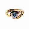 Sky Jewelry Серебряное Кольцо в позолоте с Александритом и Фианитами