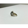 Sky Jewelry Серебряное кольцо 925 проба с голубым Топазом и камнями Морион