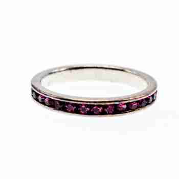 Sky Jewelry Серебряное Кольцо с фиолетовыми Фианитами 925 проба