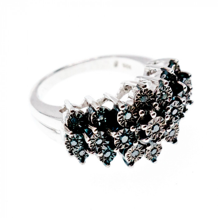 Sky Jewelry Серебряное Кольцо с камнями  Шпинель 925 проба