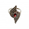 Sky Jewelry Винтажное Серебряное Кольцо с Гранатом