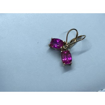 Sky Jewelry Серебряные серьги (позолота) с камнем розовый топаз