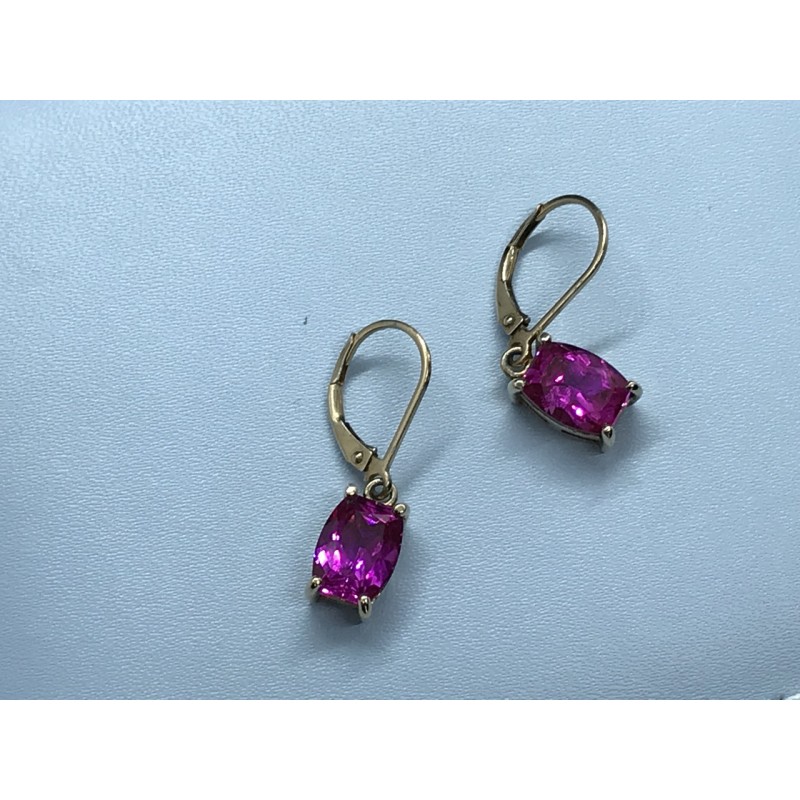 Sky Jewelry Серебряные серьги (позолота) с камнем розовый топаз