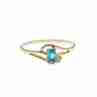 Sky Jewelry Золотое Кольцо 10К (417 проба ) с голубым Топазом и Бриллиантом